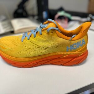 Hoka Yellow and Orange Running Shoes